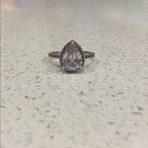 Pandora LARGE pear shaped ring. Size 7.